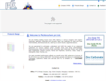 Tablet Screenshot of pkchlorochem.com